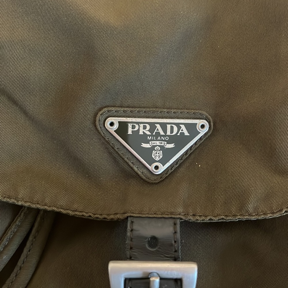 Authentic Prada Bag Mini Backpack Dark Green - image 2